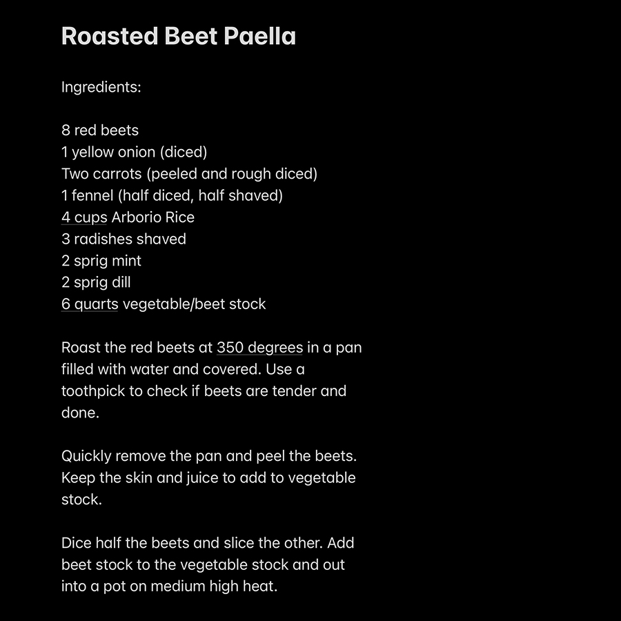 Roasted Beet Paella Recipe